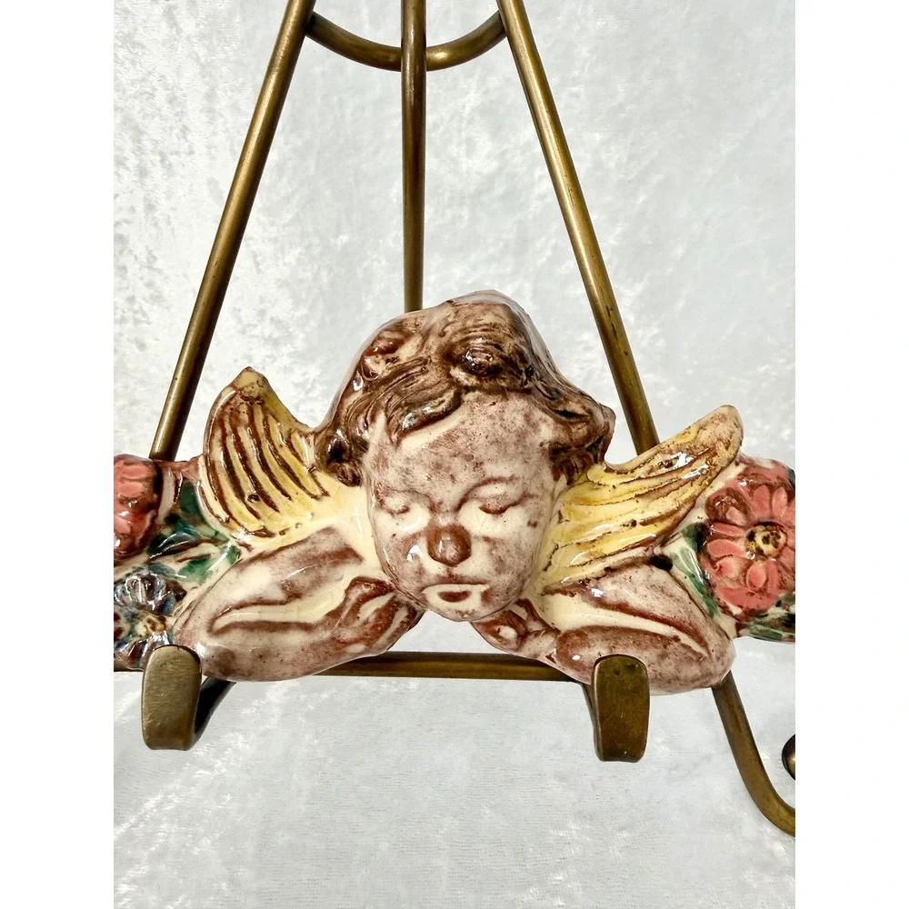 Glazed Terracotta‎ Herrenchiemsee Cherub Wall Plaque Rococo Inspired Germany